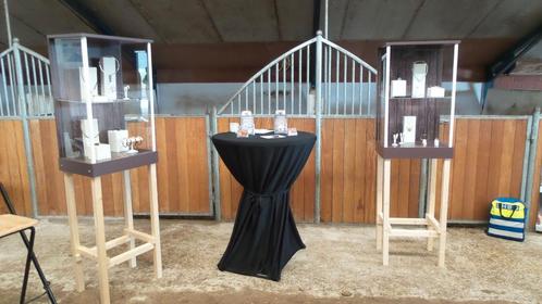Vitrinekasten 2x demontabel, Huis en Inrichting, Kasten | Vitrinekasten, Zo goed als nieuw, Minder dan 100 cm, 50 tot 100 cm, 25 tot 50 cm