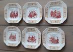 6 gebaksbordjes boch vintage oud, Ophalen of Verzenden