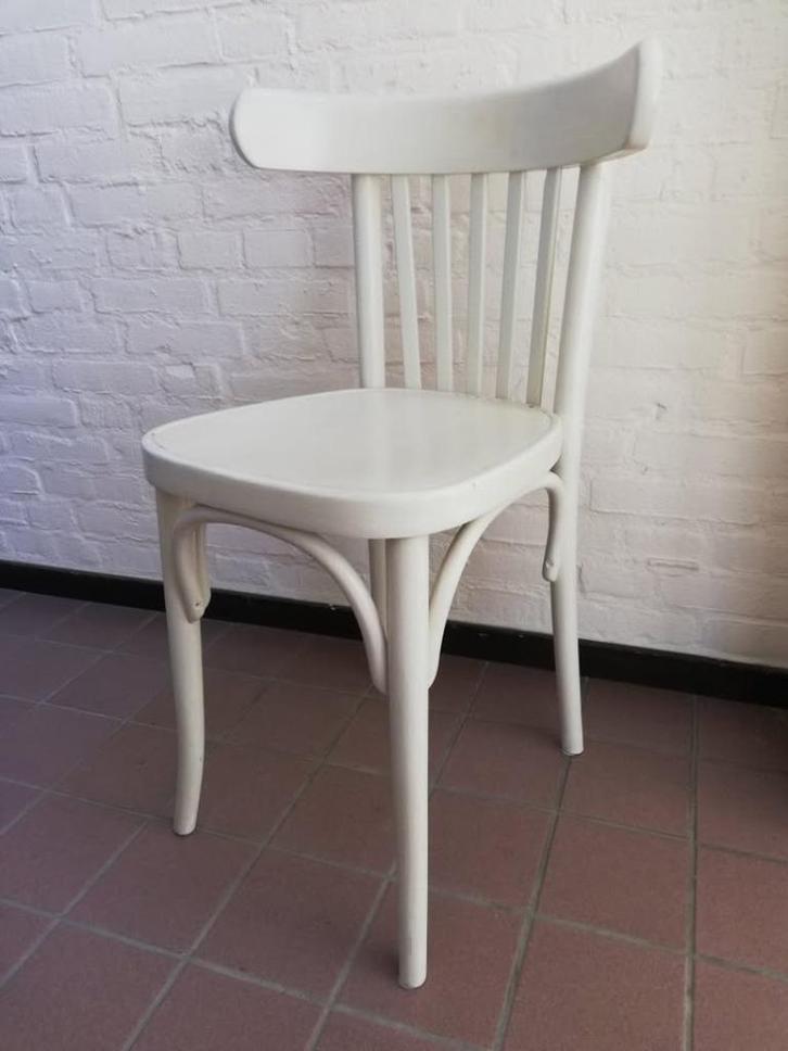 Houten café stoeltje wit brocante antiek, Antiek en Kunst, Antiek | Meubels | Stoelen en Banken, Ophalen