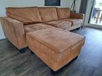 Cognac kleur bank 5 zits, Huis en Inrichting, Banken | Bankstellen, Ophalen, Overige materialen, 250 tot 300 cm, Gebruikt