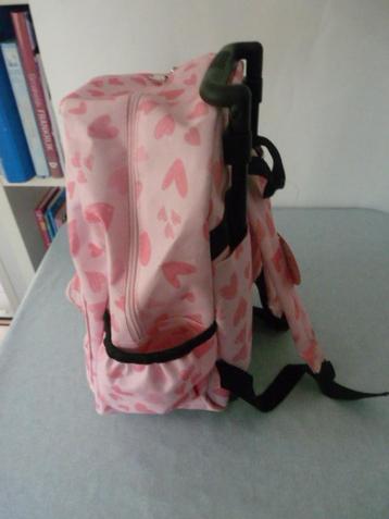 Trolley leuke roze met hartjes opdruk  trekkoffer. Nieuw beschikbaar voor biedingen