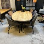 Welvende Deens ovale mangohouten eettafel van 160 t/m 300cm, Huis en Inrichting, Tafels | Eettafels, Overige vormen, 200 cm of meer