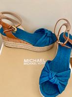 Michael Kors blauwe denim sandalen met sleehak/38,5, Michael Kors, Blauw, Nieuw, Sandalen of Muiltjes