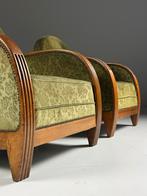 Set van 2 Art Deco fauteuils 1930-1940, Huis en Inrichting, Fauteuils, Ophalen, Zo goed als nieuw, 75 tot 100 cm, 50 tot 75 cm