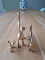 Vintage messing poezen – set van 3 – decoratief - jaren 70, Ophalen of Verzenden, Koper