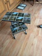Tegel bijzet tafel, Huis en Inrichting, Tafels | Bijzettafels, 45 tot 60 cm, Minder dan 55 cm, Gebruikt, Metaal of Aluminium