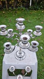 Verzilverde Kandelaar 7-arms, Antiek en Kunst, Ophalen of Verzenden, Overige materialen