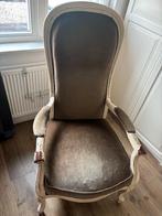 Antieke fauteuil met stoffen bekleding, Ophalen, Gebruikt, Minder dan 75 cm, 50 tot 75 cm
