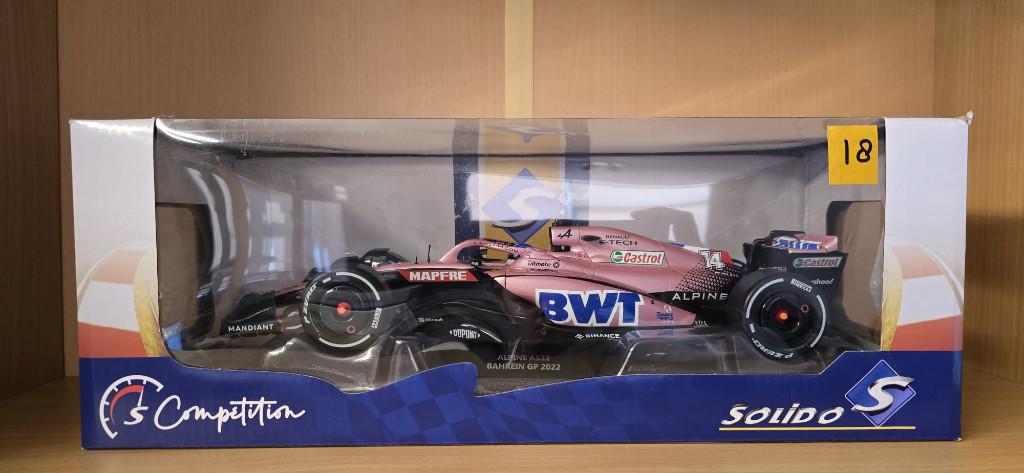 Alpine A522 Bahrein GP2022 F. Alonso (18), Hobby en Vrije tijd, Modelauto's | 1:18, Nieuw, Auto, Solido, Ophalen of Verzenden