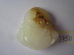 China Haitan jade hanger / amulet Boeddha.J350#, Overige voorstellingen, Ophalen of Verzenden, Zo goed als nieuw, Steen of Mineraal