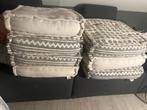 Palletkussens (7) + 2 poeven, Huis en Inrichting, Gebruikt, Vierkant, Ophalen of Verzenden, Stof