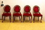 4 eetkamerstoelen zonder leuning 39308, Huis en Inrichting, Stoelen, Gebruikt, Bruin, Ophalen of Verzenden, Vijf, Zes of meer stoelen