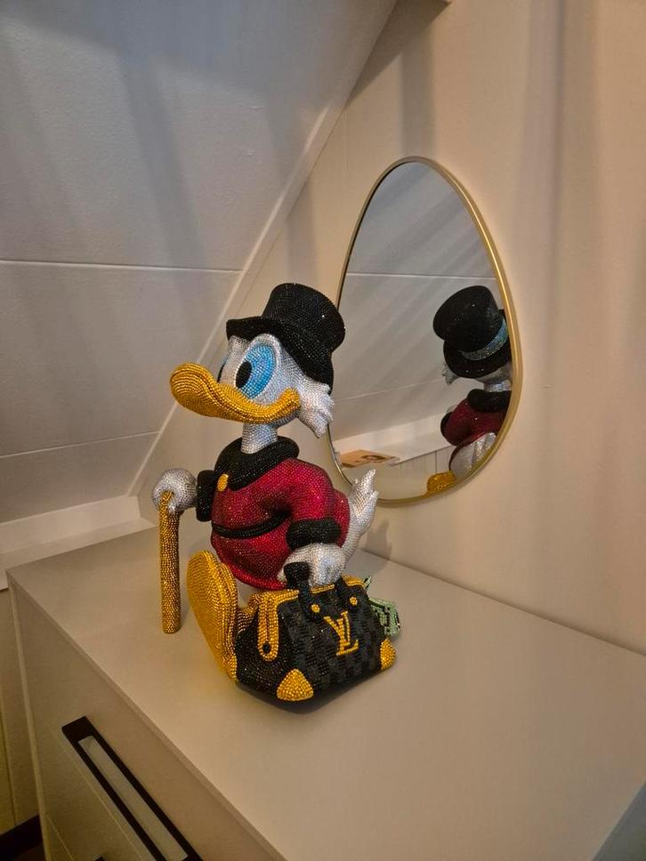 Dagobert Duck sculpture/beeld Scrooge Mcduck, Verzamelen, Disney, Zo goed als nieuw, Beeldje of Figuurtje, Donald Duck, Ophalen of Verzenden