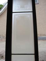 205-199x61-56,5 Stoer (voorzet)raam met prachtig geetst glas, Ophalen, Gebruikt