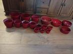 Rode bloempotten set - verschillende maten, Gebruikt, Rond, Aardewerk, Tuin