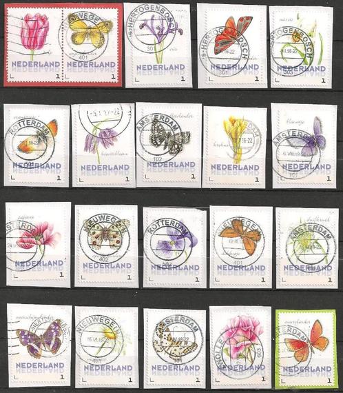 4 sets Vlinders en Bloemen Janneke Brinkman O. ADV. no.11 R., Postzegels en Munten, Postzegels | Nederland, Gestempeld, Na 1940