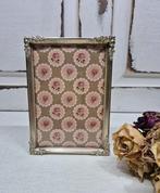 Antiek verzilverd fotolijstje met bol glas, Antiek en Kunst, Ophalen of Verzenden