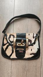 Vintage D&G Tas Schoudertas | Ponyhair Luipaardprint, Ophalen of Verzenden, Gebruikt, Beige, Handtas