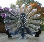 Super Compleet Art Deco Glazen Gebakstel Geschulpte Rand, Ophalen of Verzenden