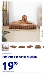 Pom pom fur hondenkussen bruin NIEUW, Dieren en Toebehoren, Ophalen of Verzenden, Nieuw