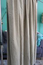 1 kant en klaar velours gordijn taupe / beige 140 x 280, Gebruikt, 100 tot 150 cm, 200 cm of meer, Beige