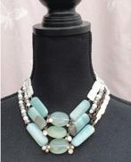 Otazu geweldig mooie ketting met halfedelstenen en parels nw, Sieraden, Tassen en Uiterlijk, Kettingen, Blauw, Nieuw, Ophalen of Verzenden