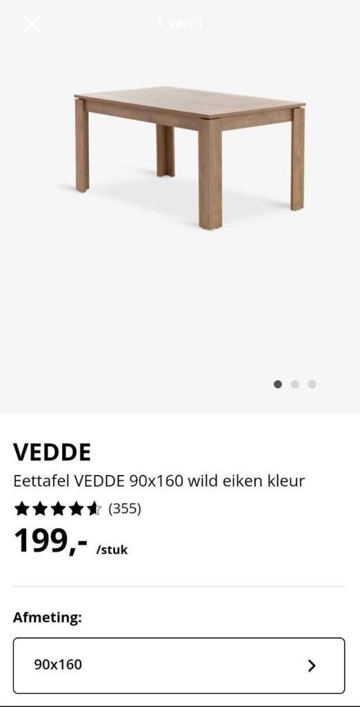 Eettafel, Huis en Inrichting, Tafels | Eettafels, Zo goed als nieuw, 50 tot 100 cm, 150 tot 200 cm, Vier personen, Rechthoekig