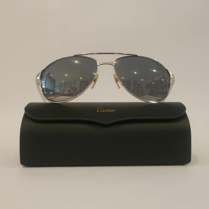 Cartier Santos-Dumont Zonnebril 135, Sieraden, Tassen en Uiterlijk, Zonnebrillen en Brillen | Heren, Gebruikt