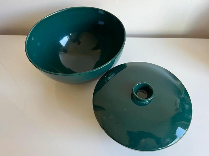 Set 2 Arabia Teema Grote Schalen Deksel Groen Kaj Franck, Huis en Inrichting, Keuken | Servies, Zo goed als nieuw, Schaal of Schalen