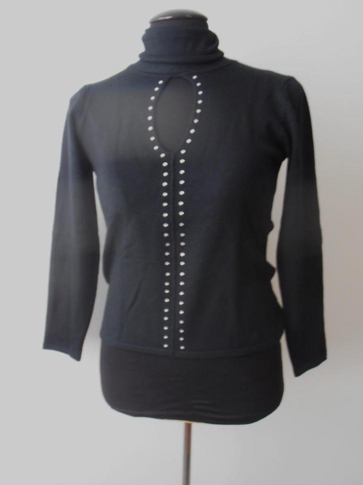 NIEUWE - Elegance - prachtige zwarte wollen coltrui 42, Kleding | Dames, Truien en Vesten, Nieuw, Maat 42/44 (L), Zwart, Verzenden