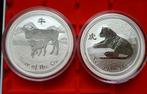 Zilveren Lunar 1/2 Kg munten va 595,- Kg munten va 995.-eu, Ophalen of Verzenden, Zilver