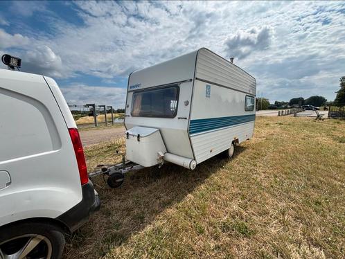 Knaus komfort 400 caravan, Caravans en Kamperen, Caravans, Bedrijf, tot en met 3, 500 - 750 kg, Treinzit, Knaus, 2 aparte bedden