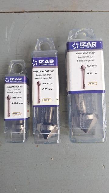 3x Izar Hss Co verzinkfrees 16,5/25/31mm beschikbaar voor biedingen