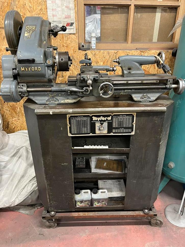 Myford Super 7 metaaldraaibank, Doe-het-zelf en Verbouw, Draaibanken, Gebruikt, Metaaldraaibank, Ophalen
