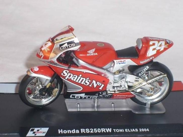 59975: Honda RS 250 RW - Toni Elias - 2004 - Atlas 1:24, Hobby en Vrije tijd, Modelauto's | 1:24, Zo goed als nieuw, Motor, Overige merken