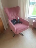 Prachtige roze velourse elektrische stoel van prominent, Huis en Inrichting, Banken | Sofa's en Chaises Longues, Ophalen, Gebruikt
