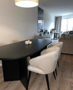 Ovale houten eettafel zwart 200 x 90 cm Westwing, Huis en Inrichting, Ophalen, Gebruikt, 50 tot 100 cm, Vijf personen of meer
