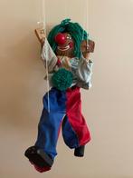 Marionet clowntje met groen haar 34 cm., Verzamelen, Poppen, Verzenden, Gebruikt, Overige typen