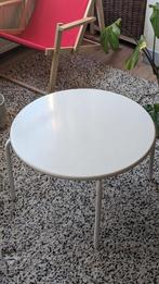 vintage IKEA koffie tafel wit metaal, Minimal, 55 tot 75 cm, Minder dan 45 cm, Rond