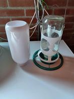 Zo goed als nieuwe drinkfles met een glazen en een kunststof, Dieren en Toebehoren, Vogels | Toebehoren, Ophalen, Zo goed als nieuw