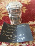 Zilveren lodereindoosje Joure Christ. Jacobs Brunings 1898, Ophalen of Verzenden, Zilver