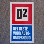 Leuke sticker.  D2. Het Beste voor auto-onderhoud.  Logo., Ophalen of Verzenden, Zo goed als nieuw