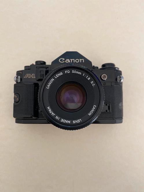 Canon A-1  FD lens 50mm f1.8, Audio, Tv en Foto, Fotocamera's Analoog, Zo goed als nieuw, Spiegelreflex, Canon, Ophalen of Verzenden
