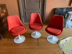 rode stoel "tullip chair", Huis en Inrichting, Stoelen, Ophalen, Gebruikt, Drie, Retro stijl-midcentury