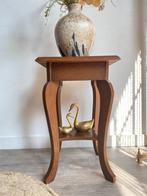 Vintage houten plantentafeltje art deco stijl 50cm H, Ophalen, Gebruikt, Vintage / Art deco, Nvt