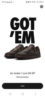 Air Jordan Travis Scott Maat 45 - Velvet Brown & Dark Mocha, Kleding | Heren, Schoenen, Bruin, Nieuw, Ophalen of Verzenden, Sneakers of Gympen