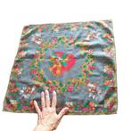 Vintage Moschino zakdoek sjaal 47 cm herfst paddestoelen, -, -, Zo goed als nieuw, Moschino