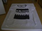 wit shirt met zwarte la mode erop mt m, Kleding | Dames, Maat 38/40 (M), Lamode, Wit, Ophalen of Verzenden