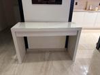 MALM ikea tafel met glasplaat, Huis en Inrichting, Gebruikt, 100 tot 150 cm, Ophalen of Verzenden, 25 tot 50 cm