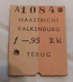 Treinkaartje van Maastricht naar Valkenburg 2 Aug. 1963, Verzamelen, Spoorwegen en Tramwegen, Ophalen of Verzenden, Zo goed als nieuw